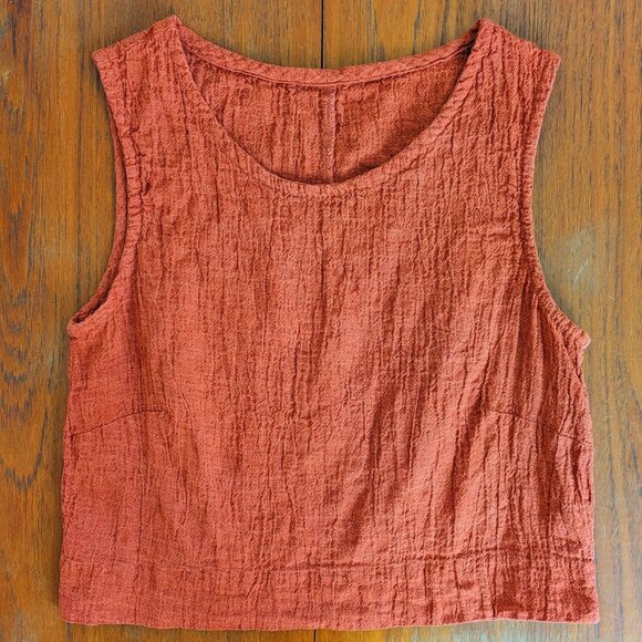 Elizabeth Suzann Petra Crop Terra Linen Gauze - Picture 8 of 10